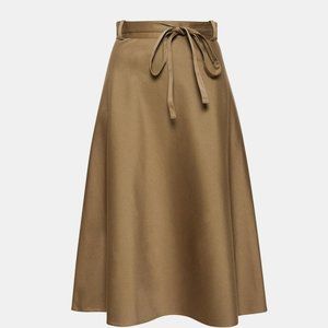Theory Workwear Wrap Skirt in Allspice